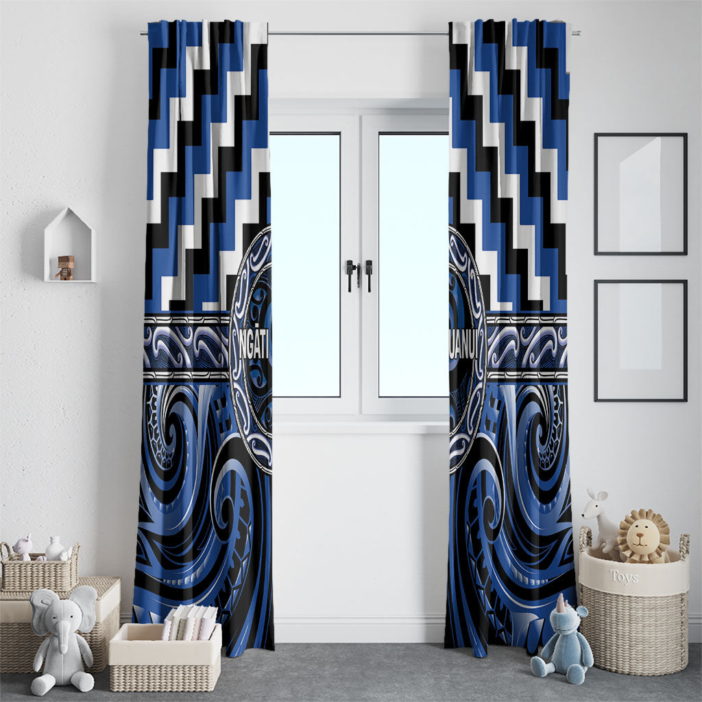 Aotearoa Ngati Ruanui Window Curtain Maori Iwi Poutama Puhoro Tattoo LT14 - Polynesian Pride