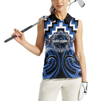 Aotearoa Ngati Ruanui Personalised Women Sleeveless Polo Shirt Maori Iwi Poutama Puhoro Tattoo LT14 - Polynesian Pride