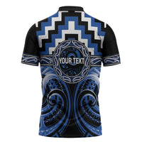 Aotearoa Ngati Ruanui Personalised Zipper Polo Shirt Maori Iwi Poutama Puhoro Tattoo LT14 - Polynesian Pride
