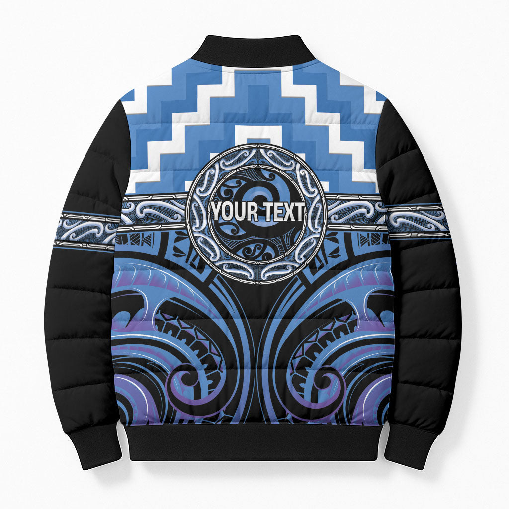 Aotearoa Ngaruahine Personalised Bomber Puffer Jacket Maori Iwi Poutama Puhoro Tattoo LT14 - Polynesian Pride