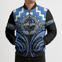 Aotearoa Ngaruahine Personalised Bomber Puffer Jacket Maori Iwi Poutama Puhoro Tattoo LT14 - Polynesian Pride