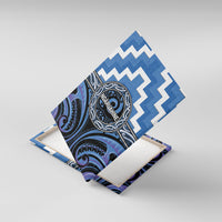Aotearoa Ngaruahine Canvas Wall Art Maori Iwi Poutama Puhoro Tattoo LT14 With Frame Blue - Polynesian Pride