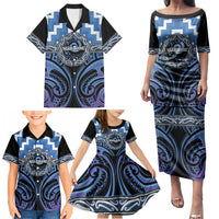 Aotearoa Ngaruahine Personalised Family Matching Puletasi and Hawaiian Shirt Maori Iwi Poutama Puhoro Tattoo LT14 - Polynesian Pride