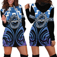 Aotearoa Ngaruahine Personalised Hoodie Dress Maori Iwi Poutama Puhoro Tattoo LT14 - Polynesian Pride
