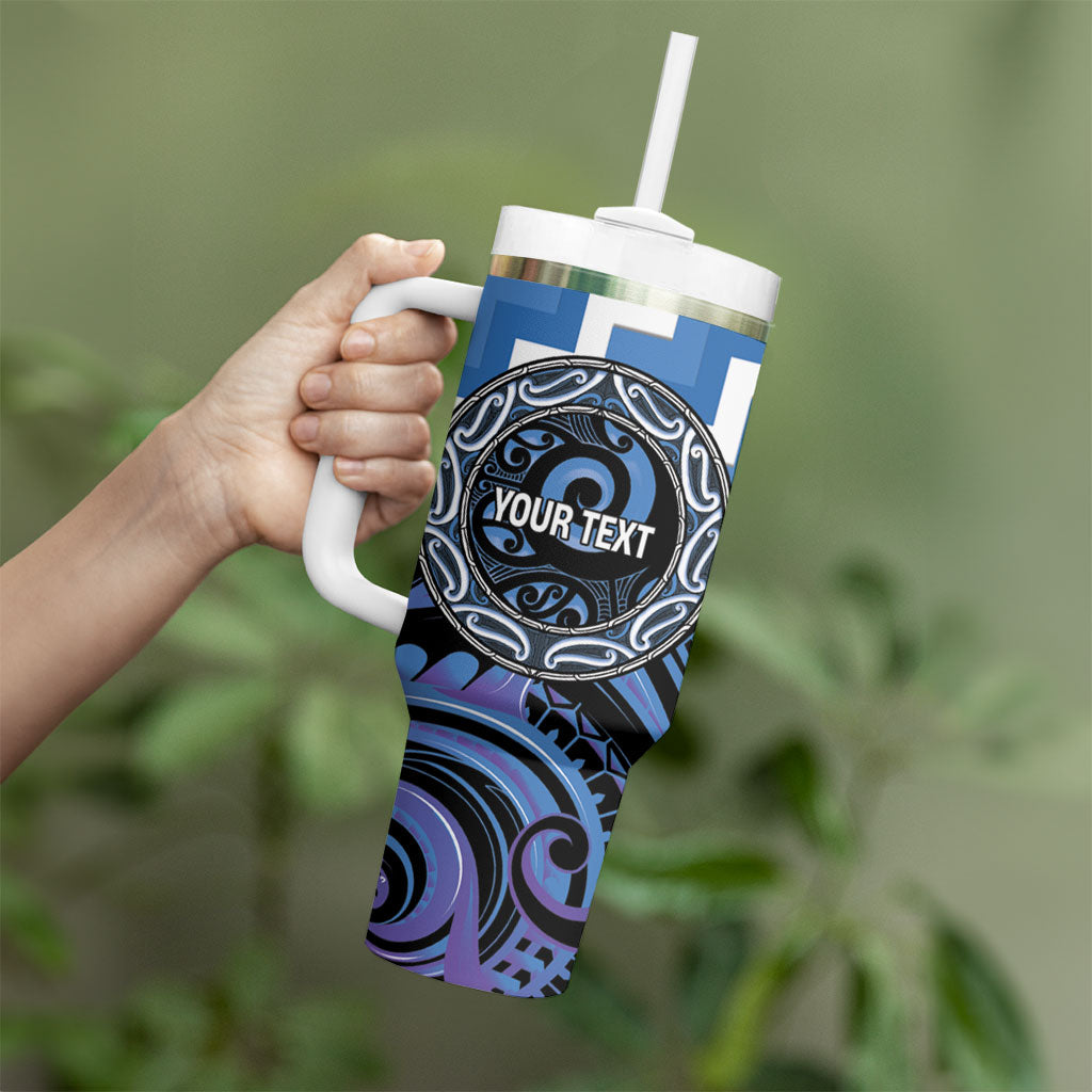Aotearoa Ngaruahine Personalised Tumbler With Handle Maori Iwi Poutama Puhoro Tattoo LT14 - Polynesian Pride