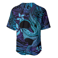 Nukuoro Atoll Baseball Jersey Polynesian Shark Tattoo Purple Gradient Vibes LT14 - Polynesian Pride