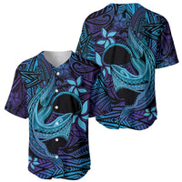 Nukuoro Atoll Baseball Jersey Polynesian Shark Tattoo Purple Gradient Vibes LT14 - Polynesian Pride