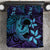 Nukuoro Atoll Bedding Set Polynesian Shark Tattoo Purple Gradient Vibes