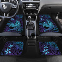 Nukuoro Atoll Car Mats Polynesian Shark Tattoo Purple Gradient Vibes