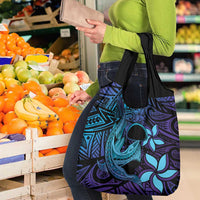 Nukuoro Atoll Grocery Bag Polynesian Shark Tattoo Purple Gradient Vibes