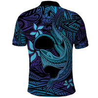 Nukuoro Atoll Polo Shirt Polynesian Shark Tattoo Purple Gradient Vibes