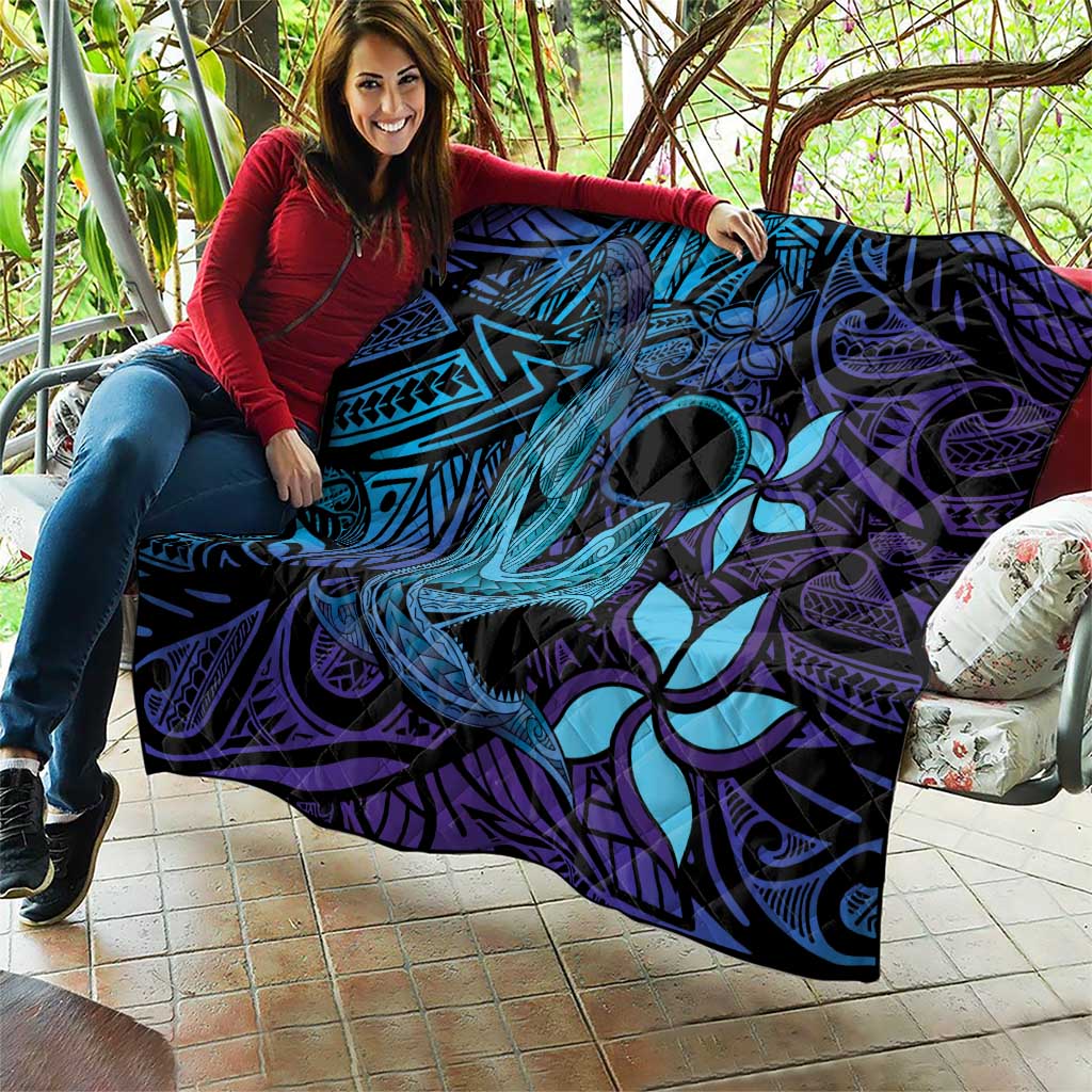 Nukuoro Atoll Quilt Polynesian Shark Tattoo Purple Gradient Vibes