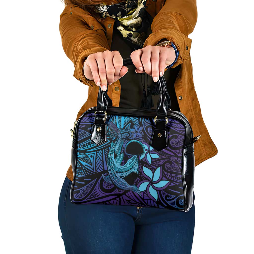 Nukuoro Atoll Shoulder Handbag Polynesian Shark Tattoo Purple Gradient Vibes LT14 One Size Purple - Polynesian Pride
