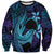 Nukuoro Atoll Sweatshirt Polynesian Shark Tattoo Purple Gradient Vibes