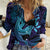 Nukuoro Atoll Women Casual Shirt Polynesian Shark Tattoo Purple Gradient Vibes
