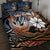 Personalised Kwajalein Atoll Quilt Bed Set Polynesian Shark Tattoo Gradient Vibes