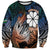Personalised Kwajalein Atoll Sweatshirt Polynesian Shark Tattoo Gradient Vibes