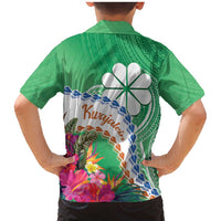 Marshall Islands Kwajalein Atoll Family Matching Mermaid Dress and Hawaiian Shirt Curves Polynesian Mix Tropical Flowers