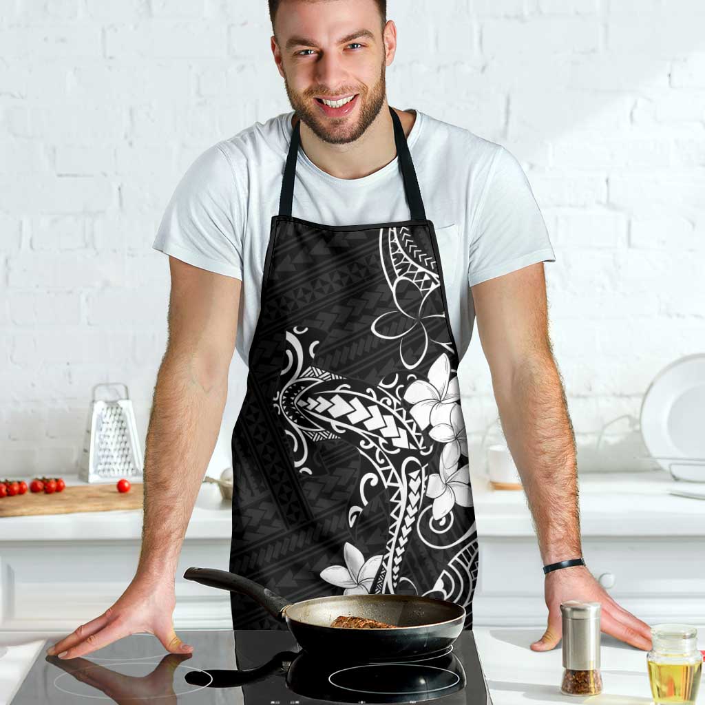 Black Hawaii Apron Hammerhead Shark Tattoo Curve Polynesian - Polynesian Pride