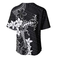 Black Hawaii Baseball Jersey Hammerhead Shark Tattoo Curve Polynesian - Polynesian Pride