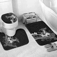 Black Hawaii Bathroom Set Hammerhead Shark Tattoo Curve Polynesian - Polynesian Pride