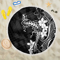 Black Hawaii Beach Blanket Hammerhead Shark Tattoo Curve Polynesian - Polynesian Pride