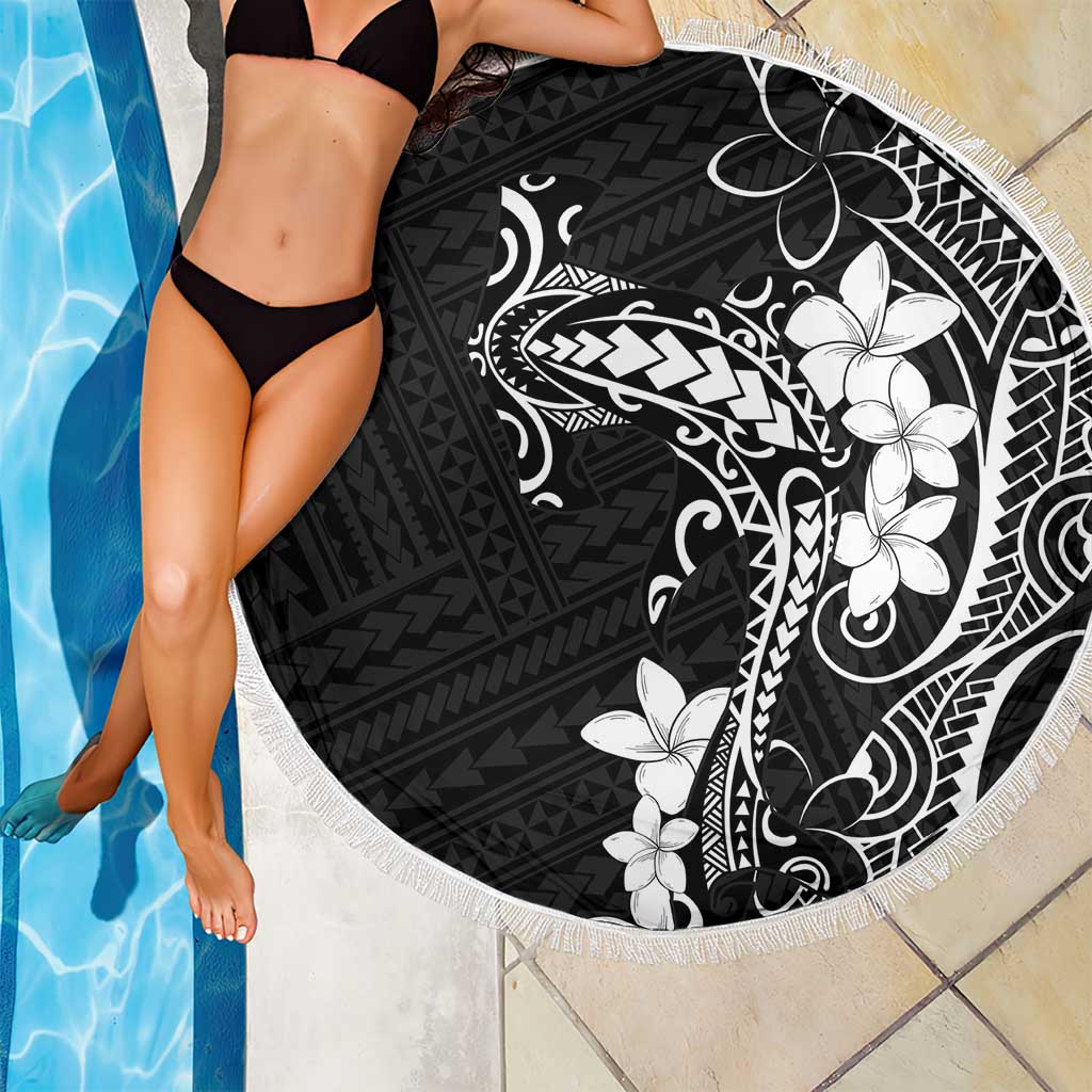 Black Hawaii Beach Blanket Hammerhead Shark Tattoo Curve Polynesian - Polynesian Pride