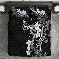 Black Hawaii Bedding Set Hammerhead Shark Tattoo Curve Polynesian - Polynesian Pride