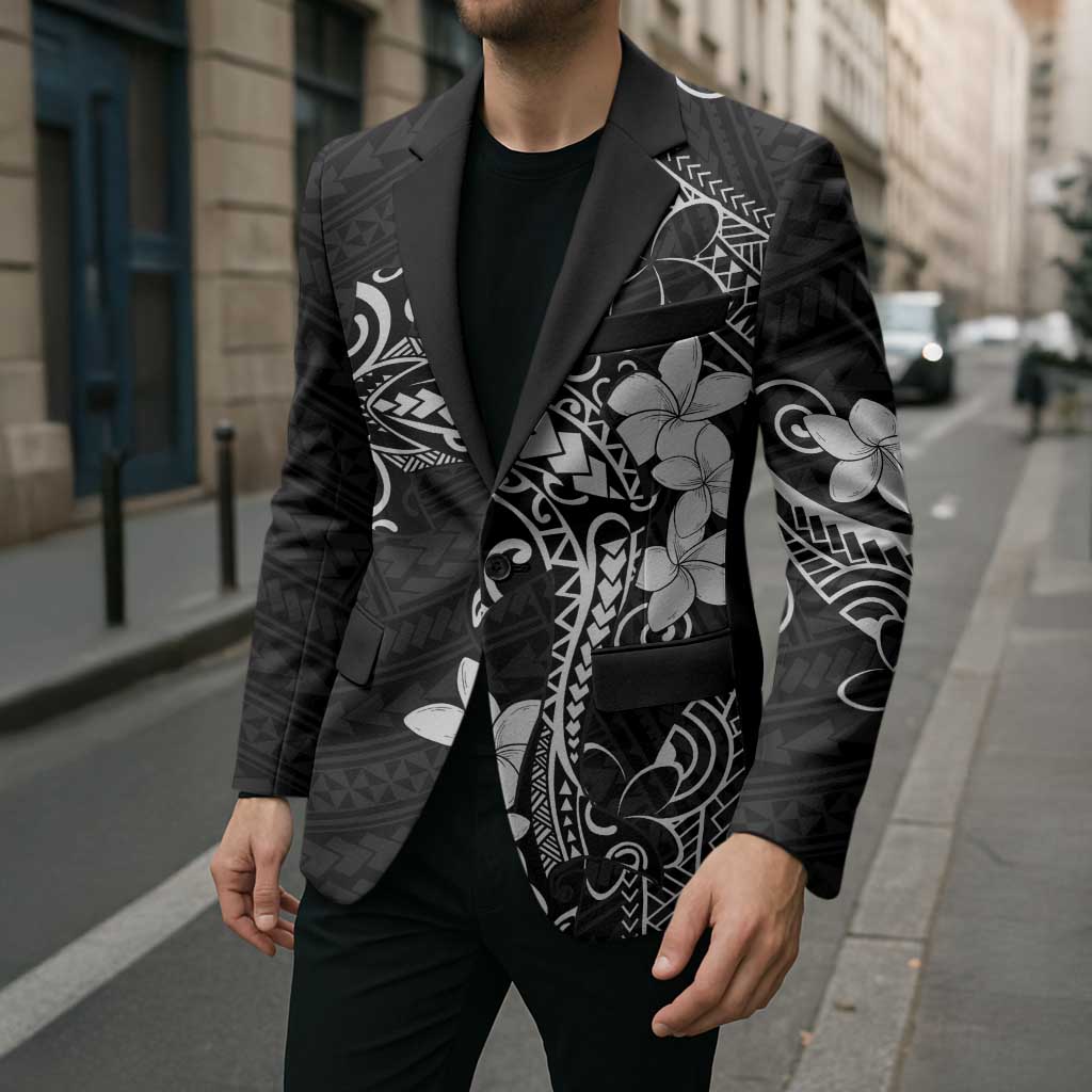 Black Hawaii Blazer Hammerhead Shark Tattoo Curve Polynesian - Polynesian Pride