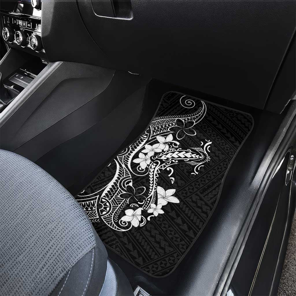 Black Hawaii Car Mats Hammerhead Shark Tattoo Curve Polynesian - Polynesian Pride
