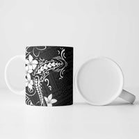 Black Hawaii Ceramic Mug Hammerhead Shark Tattoo Curve Polynesian - Polynesian Pride