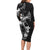 Black Hawaii Family Matching Long Sleeve Bodycon Dress and Hawaiian Shirt Hammerhead Shark Tattoo Curve Polynesian - Polynesian Pride