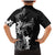 Black Hawaii Family Matching Mermaid Dress and Hawaiian Shirt Hammerhead Shark Tattoo Curve Polynesian - Polynesian Pride