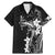Black Hawaii Family Matching Mermaid Dress and Hawaiian Shirt Hammerhead Shark Tattoo Curve Polynesian - Polynesian Pride