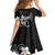 Black Hawaii Family Matching Off The Shoulder Long Sleeve Dress and Hawaiian Shirt Hammerhead Shark Tattoo Curve Polynesian - Polynesian Pride