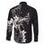 Black Hawaii Family Matching Short Sleeve Bodycon Dress and Hawaiian Shirt Hammerhead Shark Tattoo Curve Polynesian - Polynesian Pride