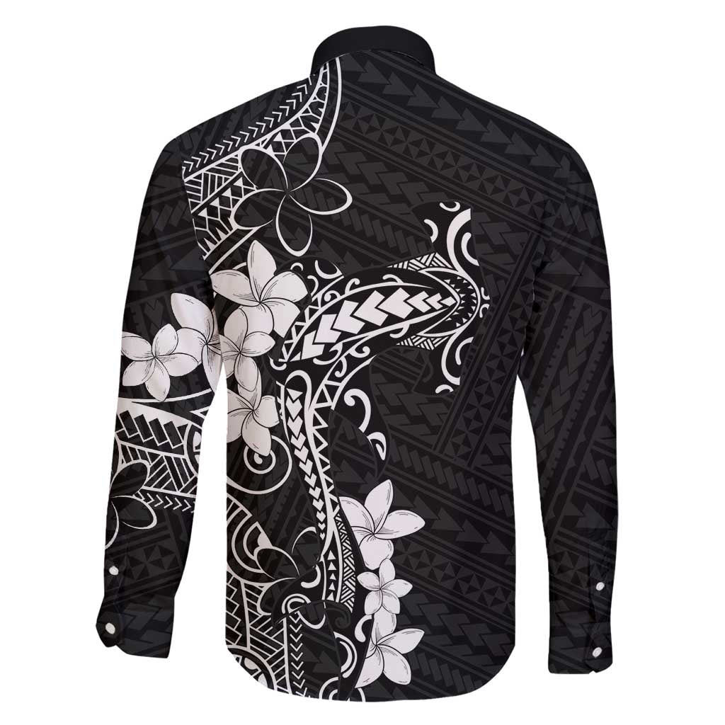 Black Hawaii Family Matching Tank Maxi Dress and Hawaiian Shirt Hammerhead Shark Tattoo Curve Polynesian - Polynesian Pride