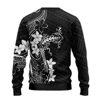 Black Hawaii Ugly Christmas Sweater Hammerhead Shark Tattoo Curve Polynesian - Polynesian Pride
