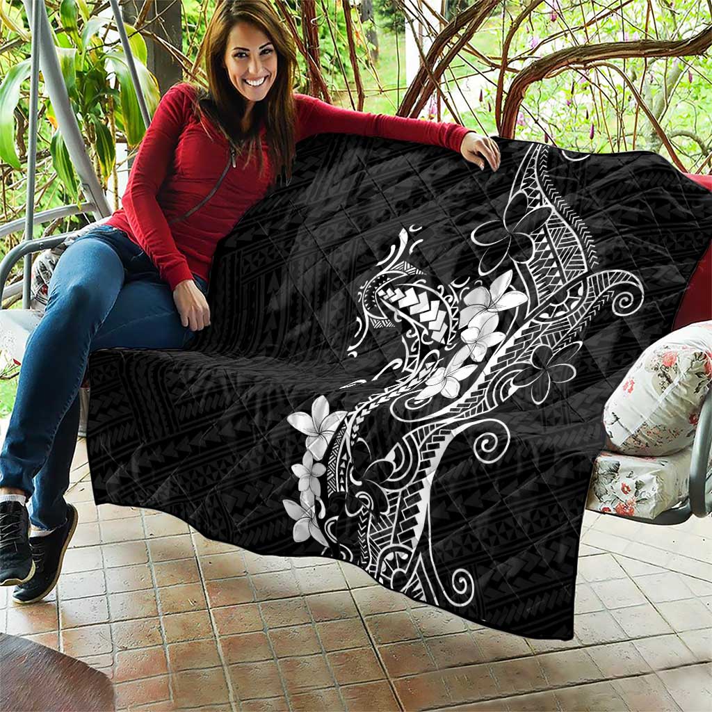 Black Hawaii Quilt Hammerhead Shark Tattoo Curve Polynesian - Polynesian Pride