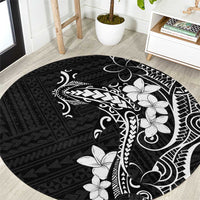 Black Hawaii Round Carpet Hammerhead Shark Tattoo Curve Polynesian LT14 Black - Polynesian Pride