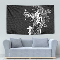 Black Hawaii Tapestry Hammerhead Shark Tattoo Curve Polynesian LT14 - Polynesian Pride