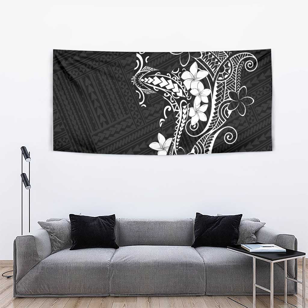 Black Hawaii Tapestry Hammerhead Shark Tattoo Curve Polynesian LT14 - Polynesian Pride