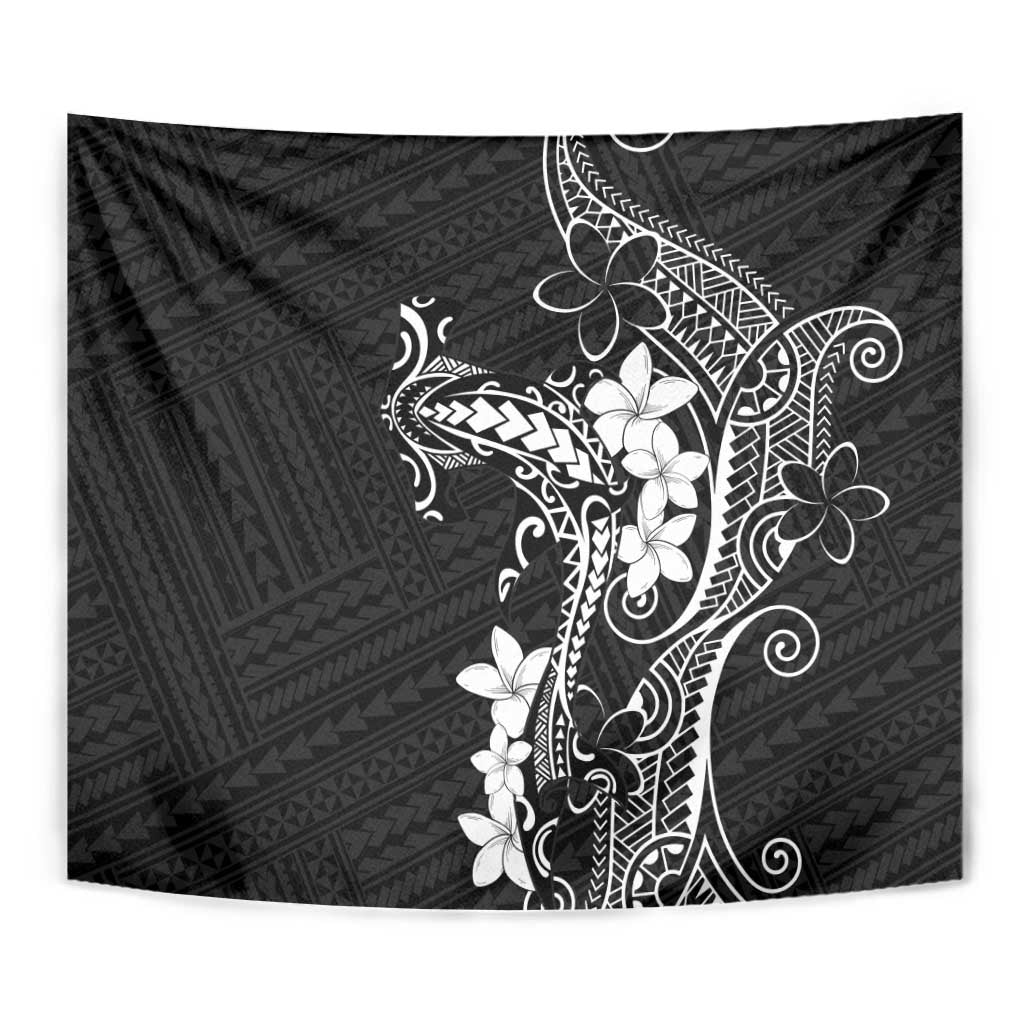 Black Hawaii Tapestry Hammerhead Shark Tattoo Curve Polynesian LT14 - Polynesian Pride