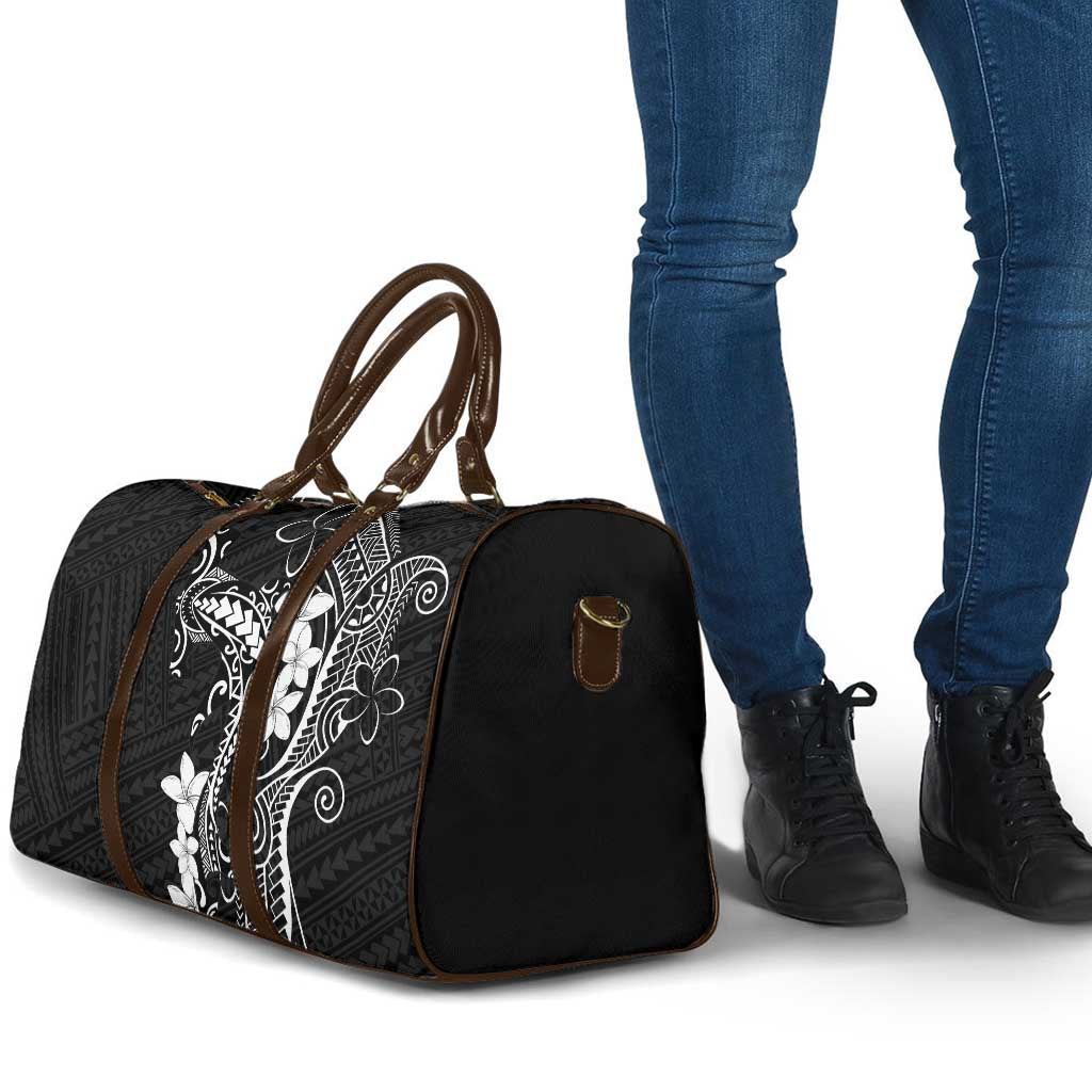Black Hawaii Travel Bag Hammerhead Shark Tattoo Curve Polynesian - Polynesian Pride