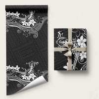 Black Hawaii Wrapping Paper Hammerhead Shark Tattoo Curve Polynesian - Polynesian Pride