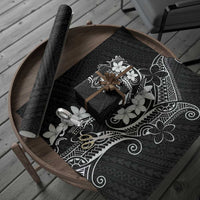 Black Hawaii Wrapping Paper Hammerhead Shark Tattoo Curve Polynesian - Polynesian Pride