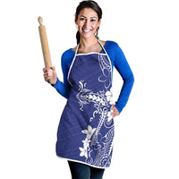 Blue Hawaii Apron Hammerhead Shark Tattoo Curve Polynesian - Polynesian Pride