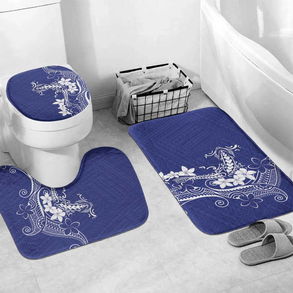 Blue Hawaii Bathroom Set Hammerhead Shark Tattoo Curve Polynesian - Polynesian Pride