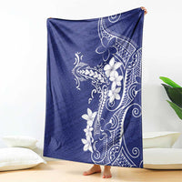 Blue Hawaii Blanket Hammerhead Shark Tattoo Curve Polynesian - Polynesian Pride