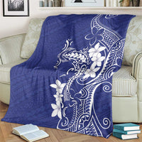 Blue Hawaii Blanket Hammerhead Shark Tattoo Curve Polynesian - Polynesian Pride